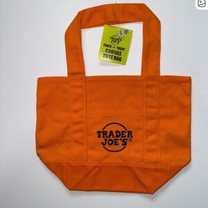 Trader Joe's Orange Canvas Tote Bag